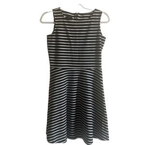Talbots navy and white stripe dress Size PS
